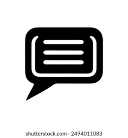 Speech bubble, balloon, Chat icon vector simple design with white background