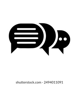 Burbuja de voz, globo, icono de chat Vector diseño simple con fondo blanco