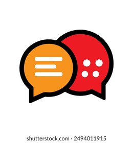 Speech bubble, balloon, Chat icon vector simple design with white background