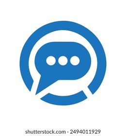 Sprechblase, Ballon, Chat-Symbol Vektorgrafik Einfaches Design mit weißem Hintergrund