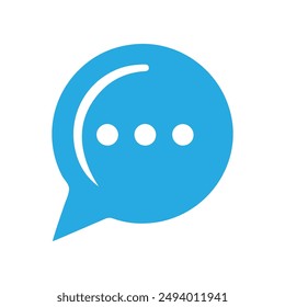 Burbuja de voz, globo, icono de chat Vector diseño simple con fondo blanco