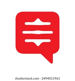 Speech bubble, balloon, Chat icon vector simple design with white background