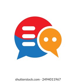 Speech bubble, balloon, Chat icon vector simple design with white background