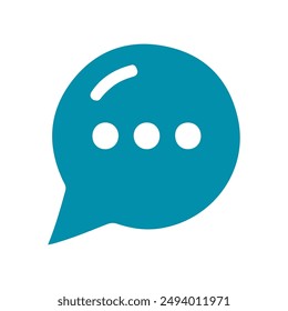 Burbuja de voz, globo, icono de chat Vector diseño simple con fondo blanco