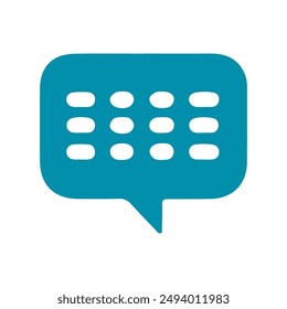 Sprechblase, Ballon, Chat-Symbol Vektorgrafik Einfaches Design mit weißem Hintergrund