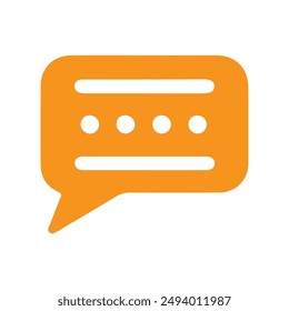 Burbuja de voz, globo, icono de chat Vector diseño simple con fondo blanco