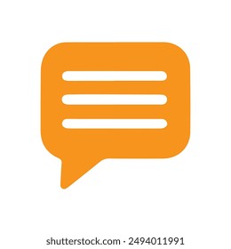 Burbuja de voz, globo, icono de chat Vector diseño simple con fondo blanco