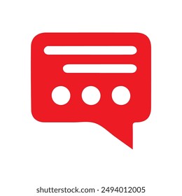 Burbuja de voz, globo, icono de chat Vector diseño simple con fondo blanco