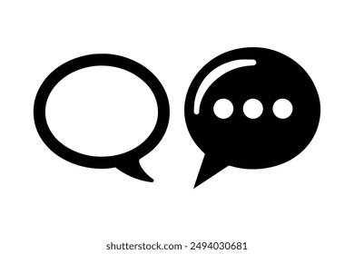 Speech bubble, balloon, Chat icons set vector illustration with white background