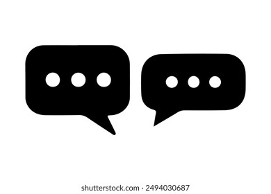 Speech bubble, balloon, Chat icons set vector illustration with white background