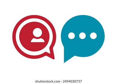 Speech bubble, balloon, Chat icons set vector illustration with white background