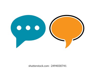 Sprechblase, Ballon, Chat-Symbole setzen Vektorillustration mit weißem Hintergrund