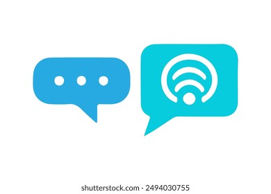 Speech bubble, balloon, Chat icons set vector illustration with white background