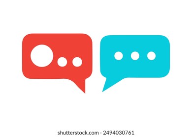 Burbuja de voz, globo, iconos de chat conjunto de Ilustración vectorial con fondo blanco