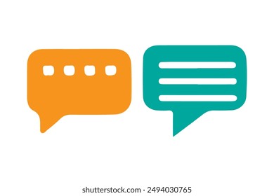 Speech bubble, balloon, Chat icons set vector illustration with white background