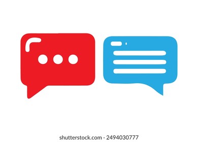 Speech bubble, balloon, Chat icons set vector illustration with white background