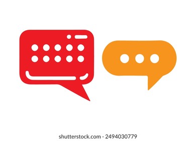 Speech bubble, balloon, Chat icons set vector illustration with white background