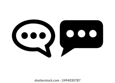 Speech bubble, balloon, Chat icons set vector illustration with white background