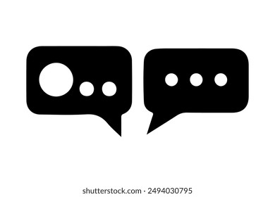 Speech bubble, balloon, Chat icons set vector illustration with white background