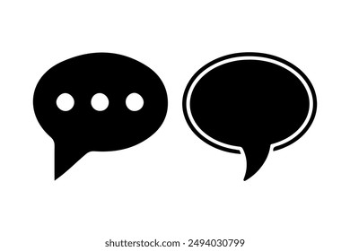 Speech bubble, balloon, Chat icons set vector illustration with white background