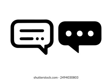 Speech bubble, balloon, Chat icons set vector illustration with white background