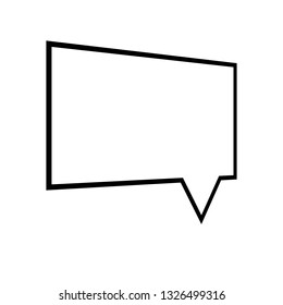 Speech bubble, speech balloon, chat bubble line art vector icon for apps and websites