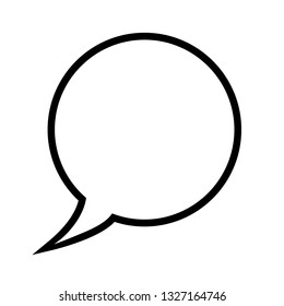 Speech bubble, speech balloon, chat bubble line art vector icon for apps and websites