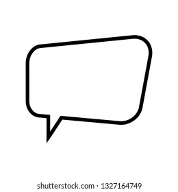 Speech bubble, speech balloon, chat bubble line art vector icon for apps and websites