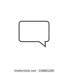 Speech bubble, speech balloon, chat bubble line art vector icon for apps and websites