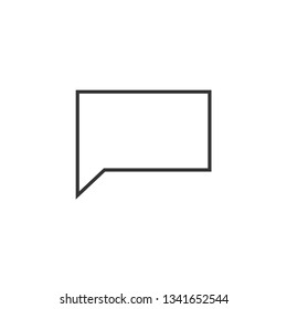 Speech bubble, speech balloon, chat bubble line art vector icon for apps and websites