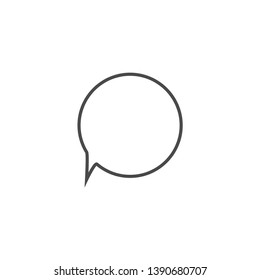 Speech bubble, speech balloon, chat bubble line art vector icon for apps and websites