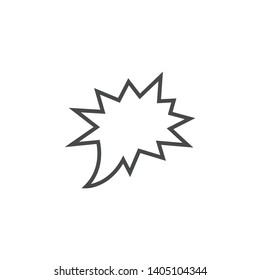 Speech bubble, speech balloon, chat bubble line art vector icon for apps and websites