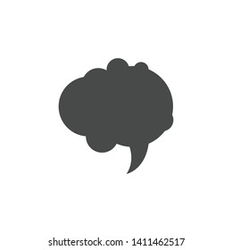 Speech bubble, speech balloon, chat bubble line art vector icon for apps and websites