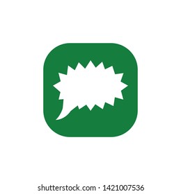 Speech bubble, speech balloon, chat bubble line art vector icon for apps and websites