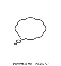 Speech bubble, speech balloon, chat bubble line art vector icon for apps and websites