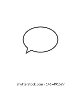 Speech bubble, speech balloon, chat bubble line art vector icon for apps and websites
