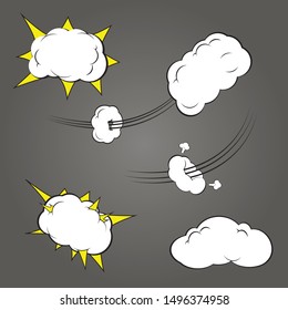Speech bubble speech balloon or chat bubble line art vector icon for apps and websites. Empty cloud of comics book dialog space. Vector illustration.