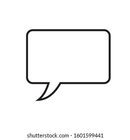 Speech bubble, speech balloon, chat bubble line art vector icon for apps and websites