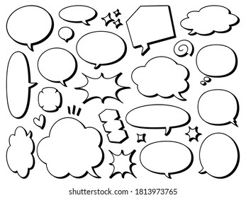 Burbuja de voz / globo de voz o icono vectorial de línea de chats para aplicaciones y sitios web.