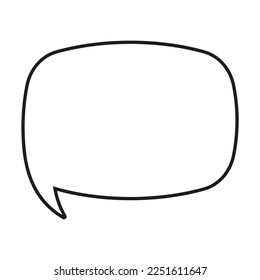 Speech bubble, speech balloon, chat bubble line art vector icon for apps and websites.
