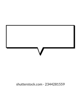 Speech bubble, speech balloon, chat bubble line art vector icon