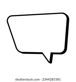 Speech bubble, speech balloon, chat bubble line art vector icon