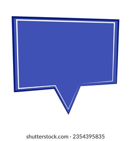 Speech bubble, speech balloon, chat bubble line art vector icon
