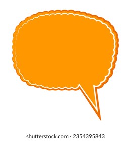 Speech bubble, speech balloon, chat bubble line art vector icon