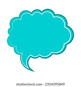 Speech bubble, speech balloon, chat bubble line art vector icon