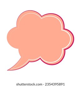 Speech bubble, speech balloon, chat bubble line art vector icon
