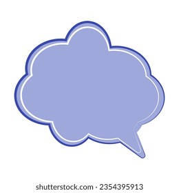 Speech bubble, speech balloon, chat bubble line art vector icon