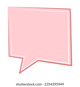 Speech bubble, speech balloon, chat bubble line art vector icon