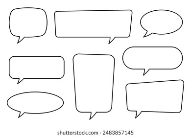 Speech bubble, speech balloon, chat bubble line art icon for apps and websites.