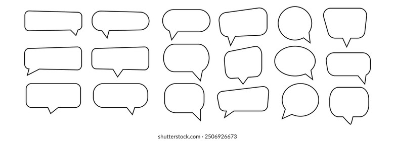 Burbuja de discurso, globo de discurso, icono de Vector de arte de línea de burbuja de chat para App y Sitios web.